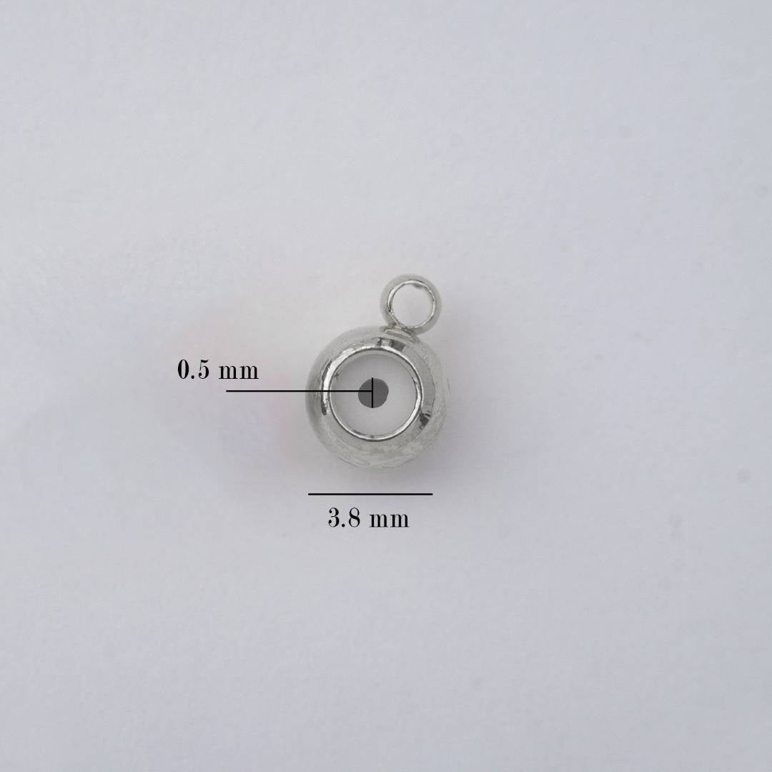 (5Pcs) (3.75mm) Rubber Silicone Stopper DIY Closure Karet Serut Gelang/Kalung Hypoallergenic Gold Filled