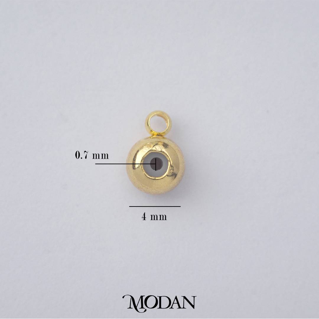(5Pcs) (4mm) Rubber Silicone Stopper DIY Closure Karet Serut Gelang/Kalung Hypoallergenic Gold Filled