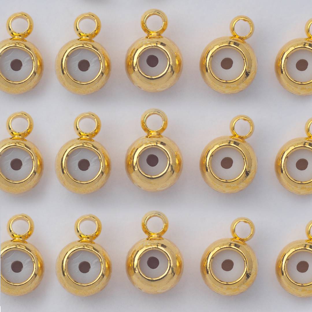 (5Pcs) (4mm) Rubber Silicone Stopper DIY Closure Karet Serut Gelang/Kalung Hypoallergenic Gold Filled