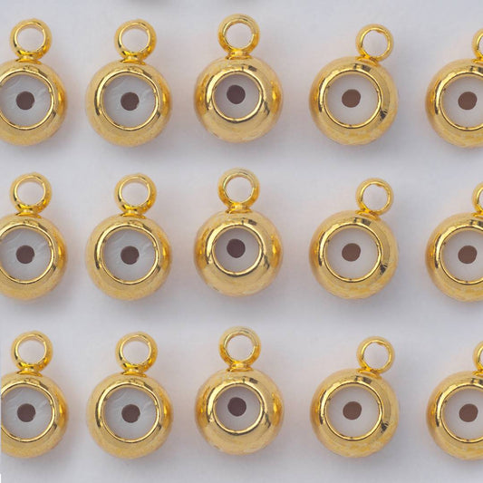 (5Pcs) (4mm) Rubber Silicone Stopper DIY Closure Karet Serut Gelang/Kalung Hypoallergenic Gold Filled