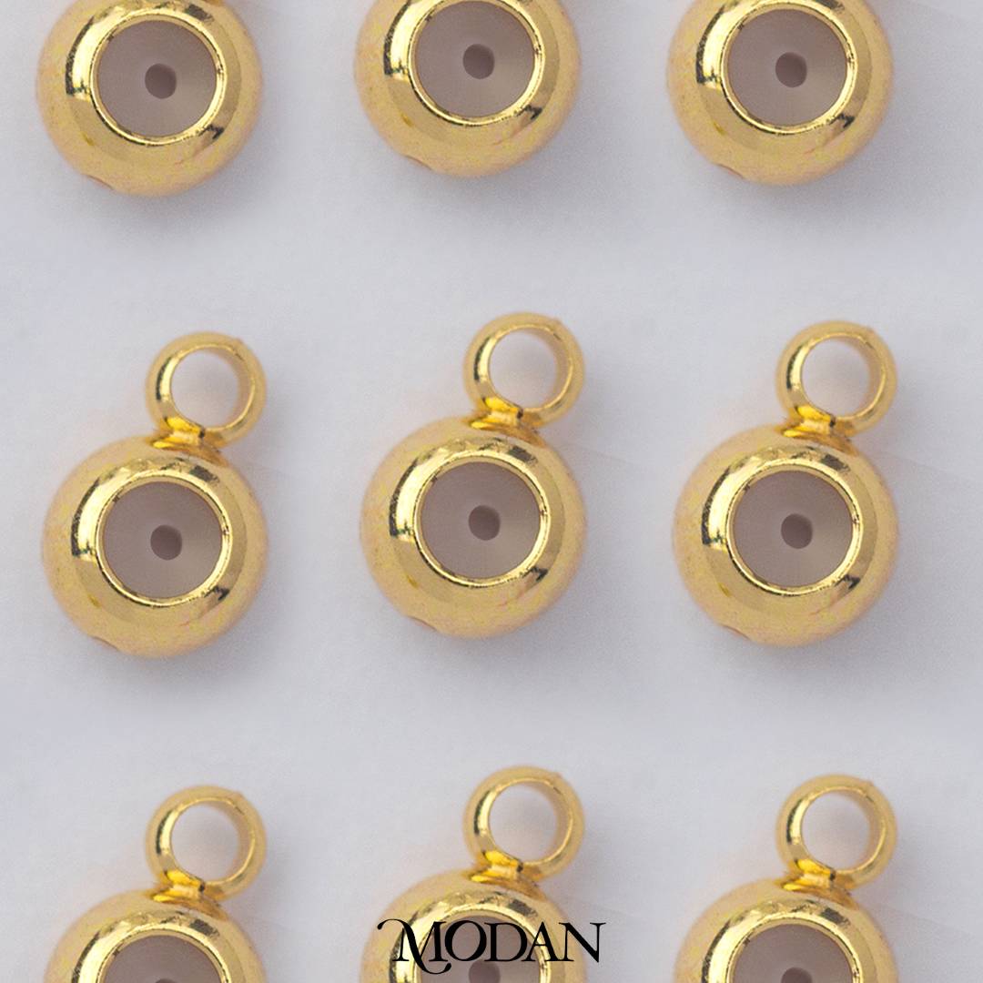 (5Pcs) (5mm) Rubber Silicone Stopper DIY Closure Karet Serut Gelang/Kalung Hypoallergenic Gold Filled