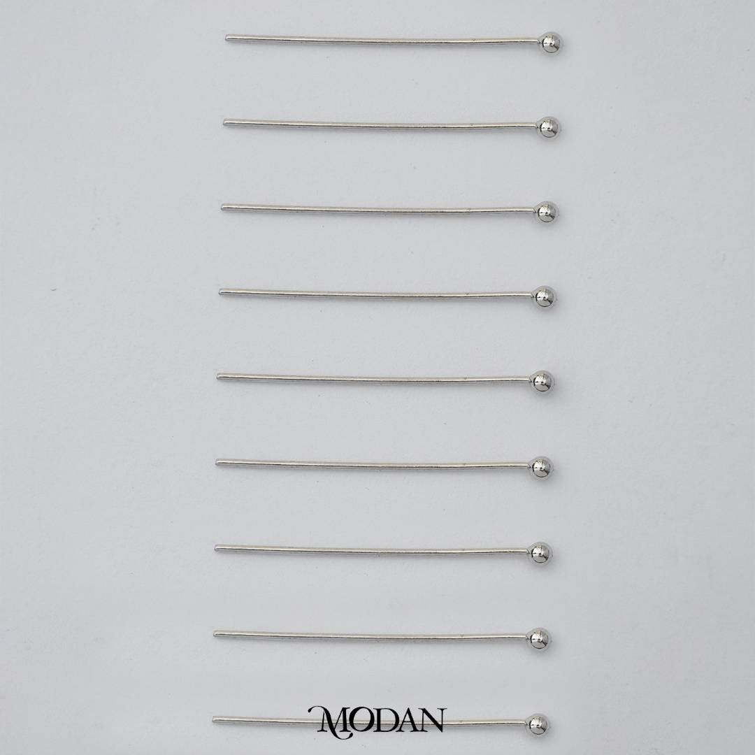 (20 pcs) (26mm) Head Pins Ball DIY Closure Point Paku Pentul Hypoallergenic Gold Plated