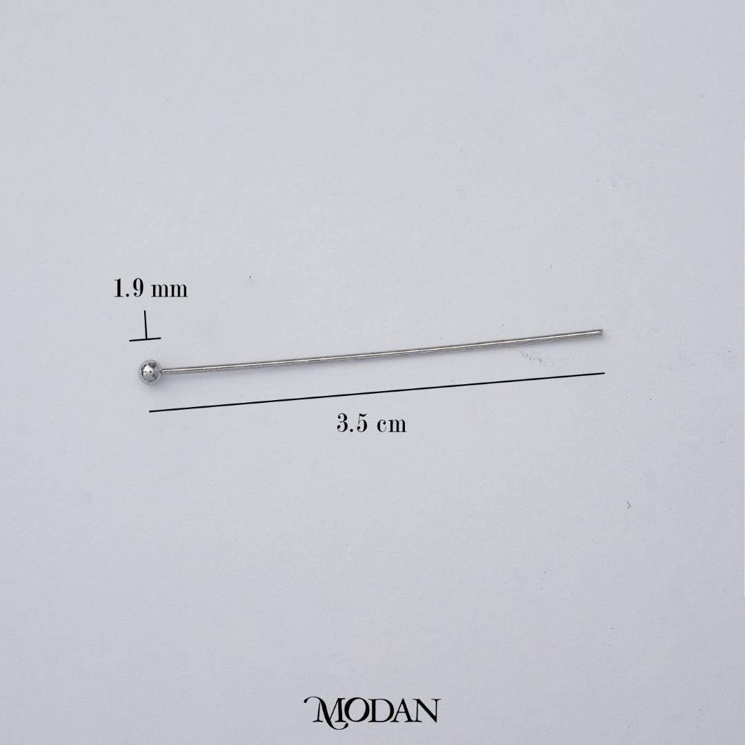 (20 pcs) (35mm) Head Pins Ball DIY Closure Point Paku Pentul Hypoallergenic Gold Plated
