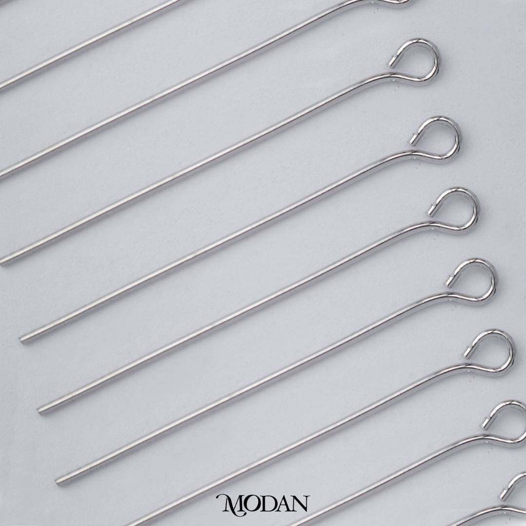 (20 pcs) (30mm) Gold Eye Pin DIY Closure Paku 9 Hypoallergenic Gold Plated