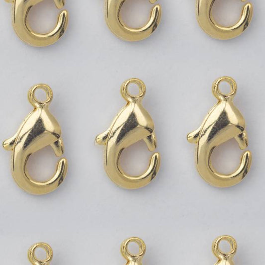 (5pcs) (10mm) Lobster Clasps DIY Closure Kokot Udang Kait Kalung / Gelang Hypoallergenic Gold Filled