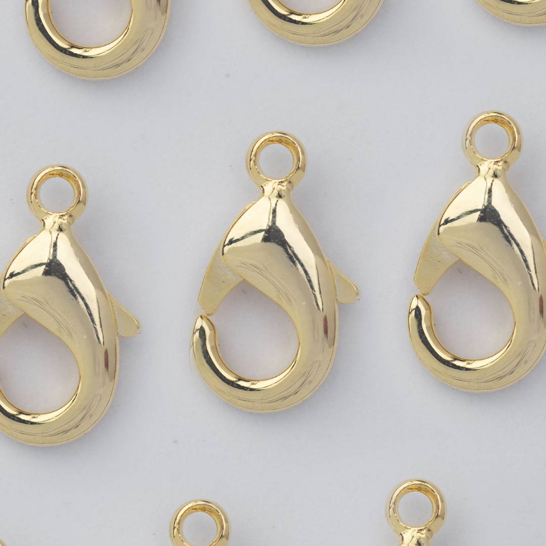 (5pcs) (12mm) Lobster Clasps DIY Closure Kokot Udang Kait Kalung / Gelang Hypoallergenic Gold Filled