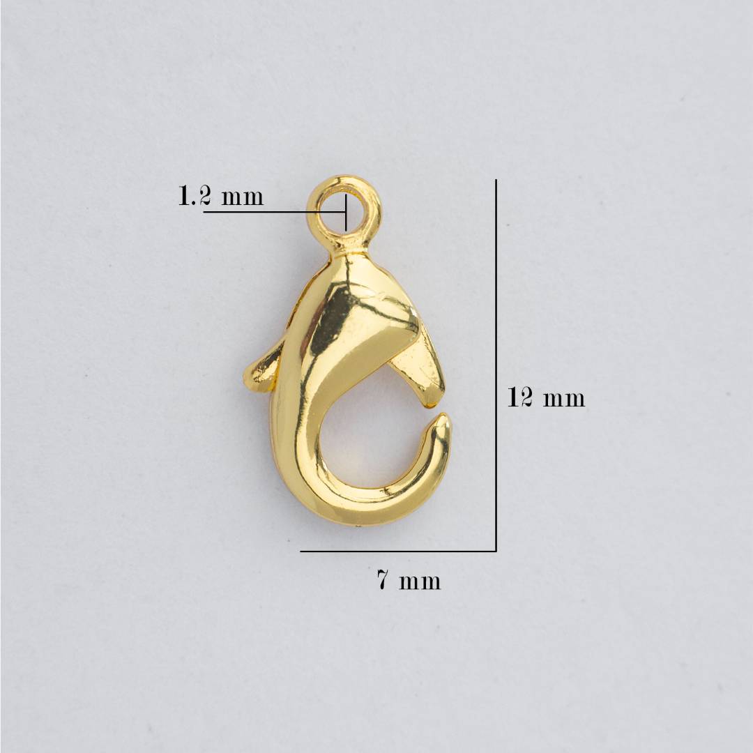 (5pcs) (12mm) Lobster Clasps DIY Closure Kokot Udang Kait Kalung / Gelang Hypoallergenic Gold Filled