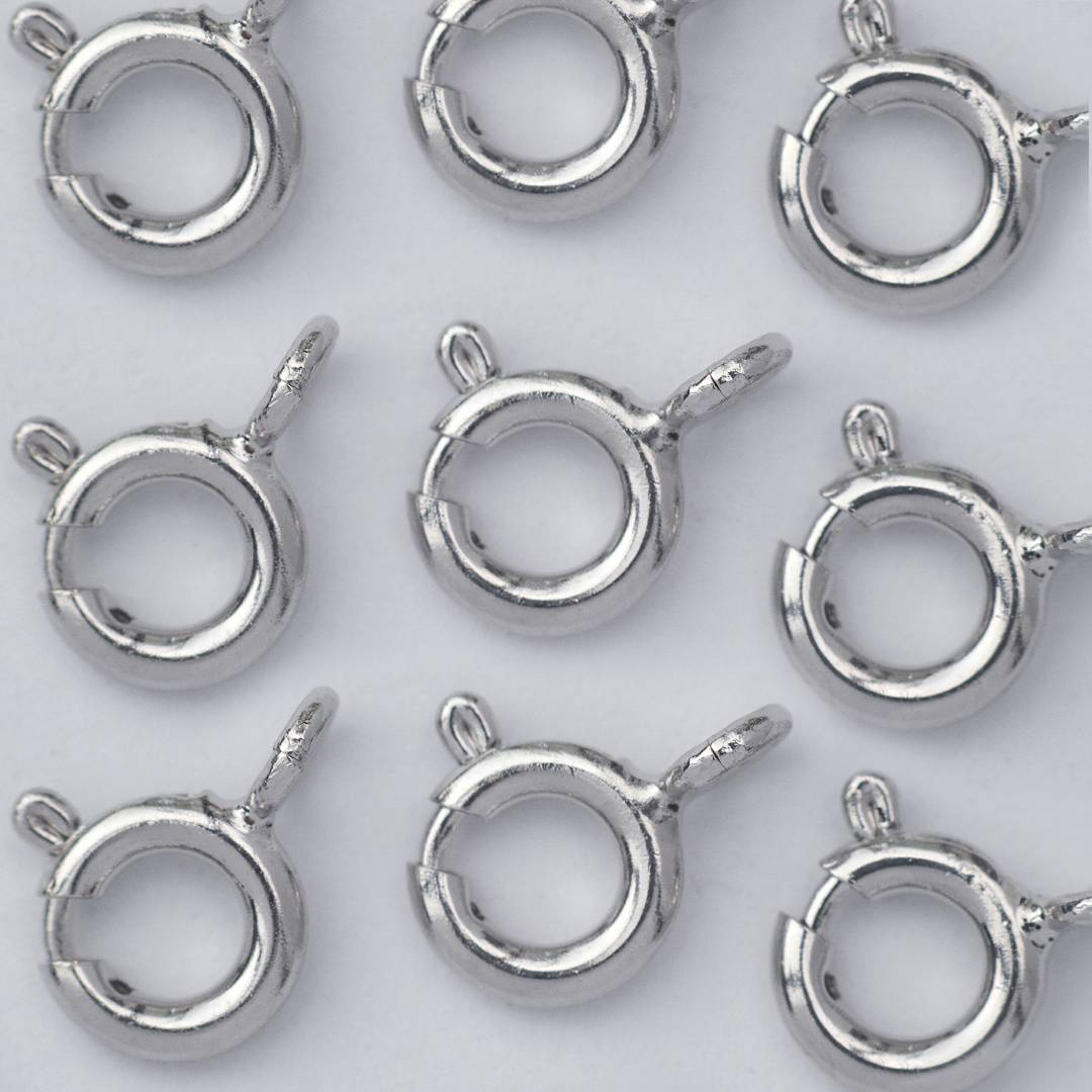(5pcs) (9mm) Mini Round Clasp DIY Closure Pengait Kalung Bulat Kecil  Hypoallergenic Gold Filled