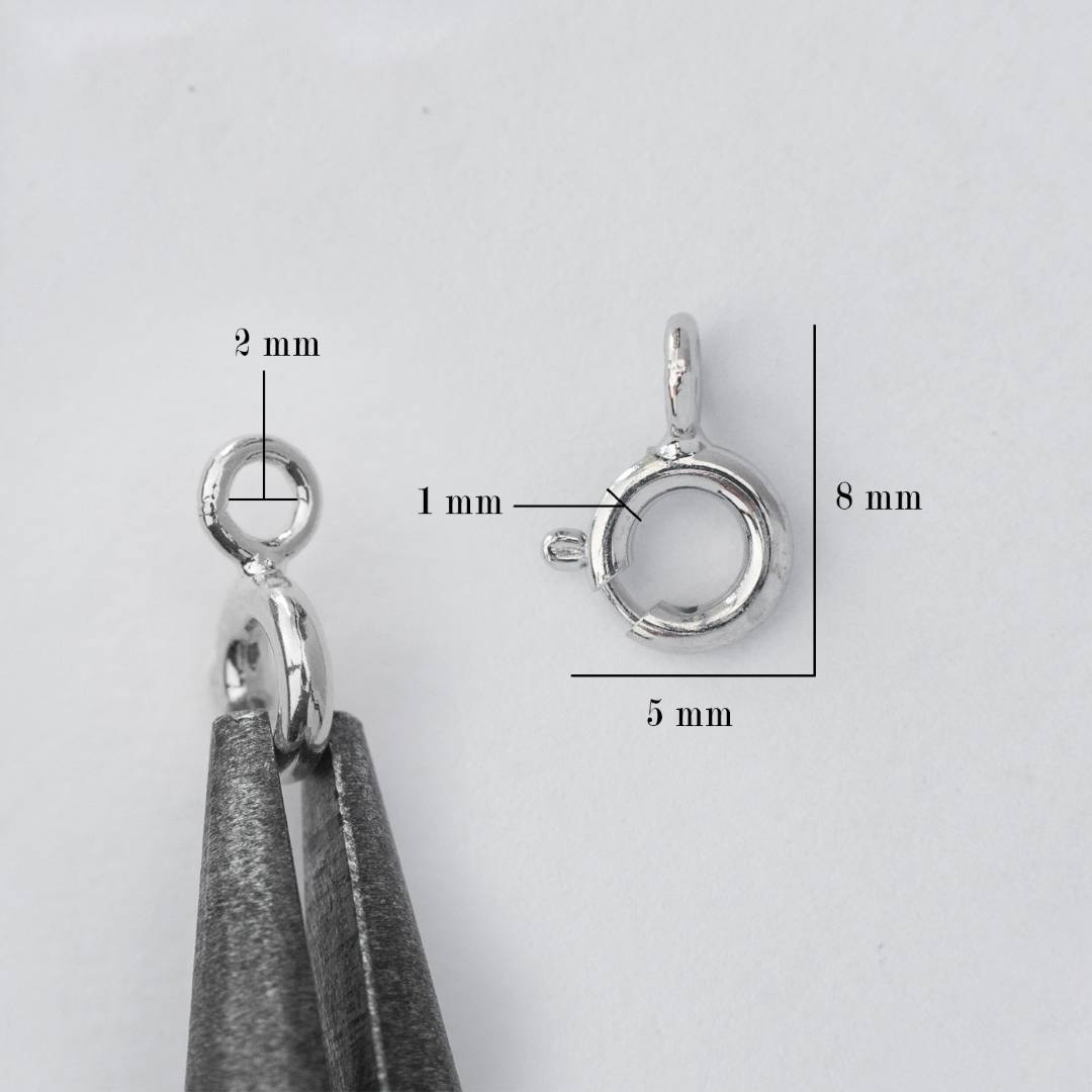 (5pcs) (8mm) Mini Round Clasp DIY Closure Pengait Kalung Bulat Kecil  Hypoallergenic Gold Filled