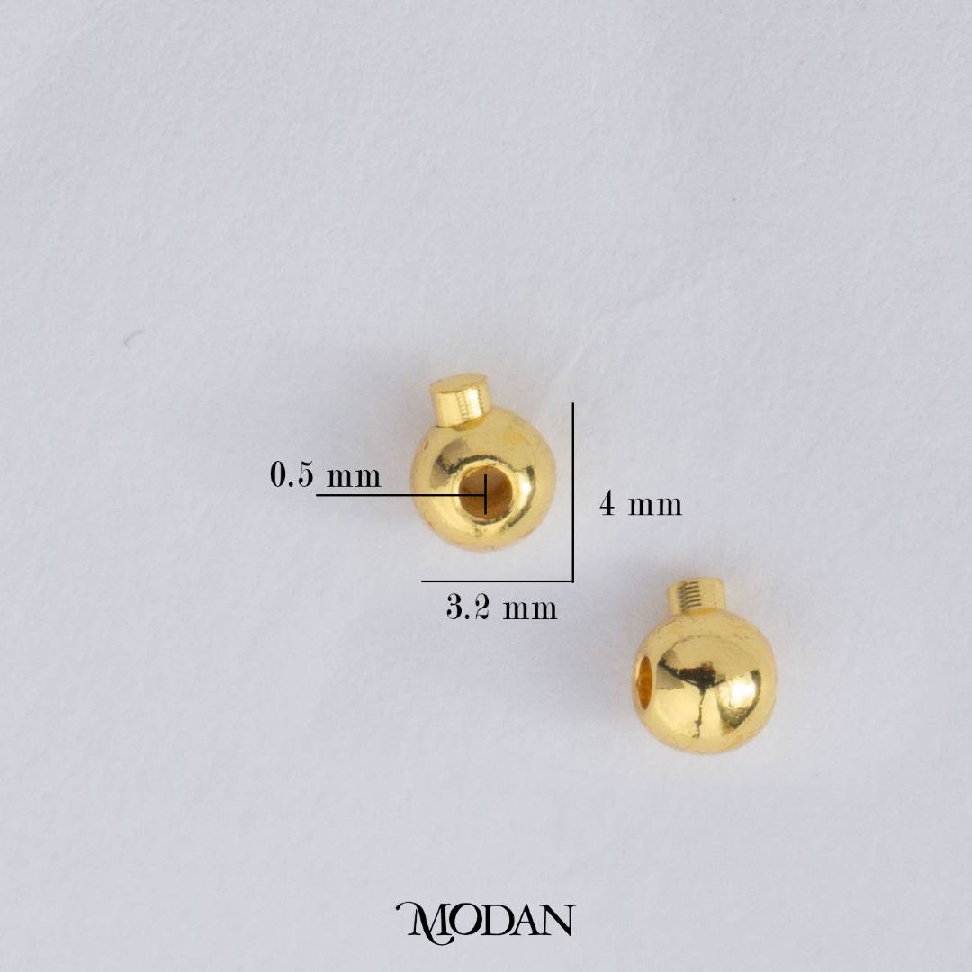 (5pcs) Cord Bead Stopper DIY Manik Aksesoris Hypoallergenic Gold Filled