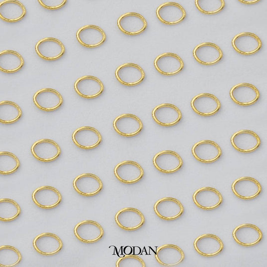 (30pcs) (2x2.5mm) Oval Jump Ring DIY Pengait Elips Hypoallergenic Gold Plated