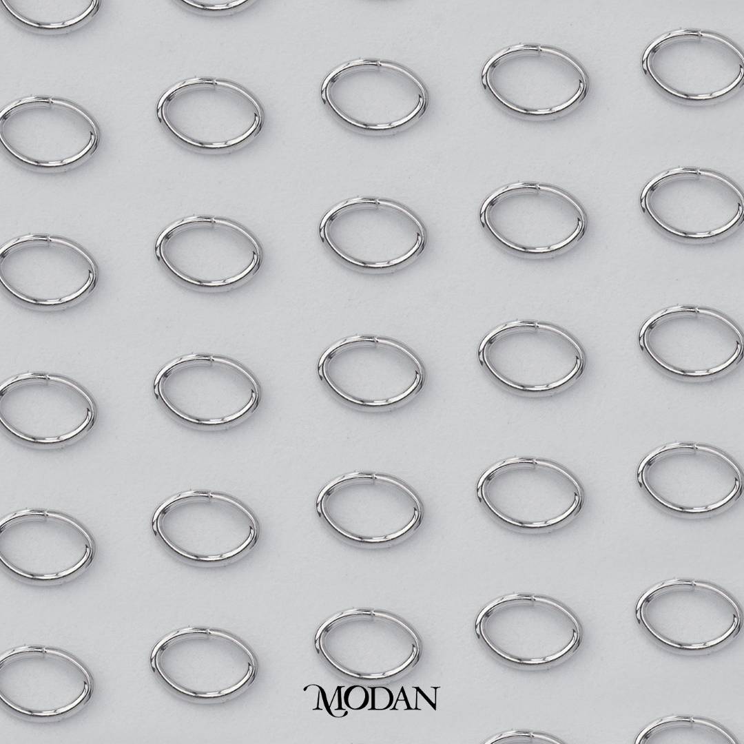 (20 pcs) (3.5x2.5mm) Oval Jump Ring DIY Pengait Elips Hypoallergenic Gold Plated
