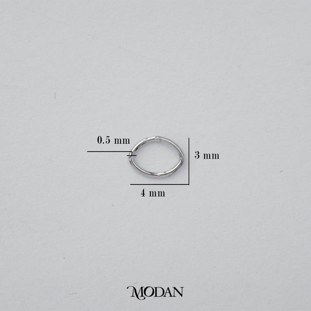 (20 pcs) (4x3mm) Oval Jump Ring DIY Pengait Elips Hypoallergenic Gold Plated