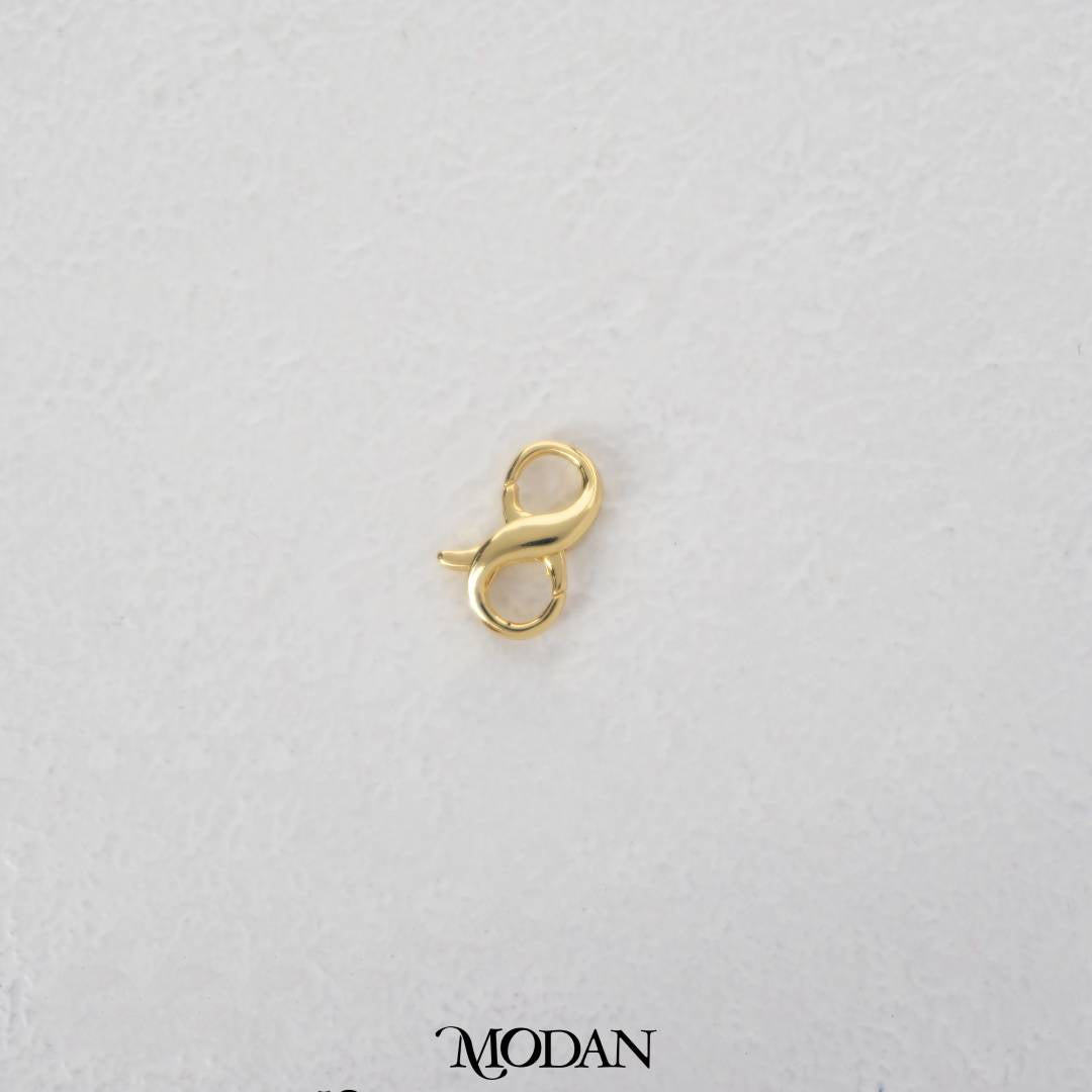 (13mm) Infinity Double Clasp DIY Necklace Closure Pengait Aksesoris Hypoallergenic Gold Filled
