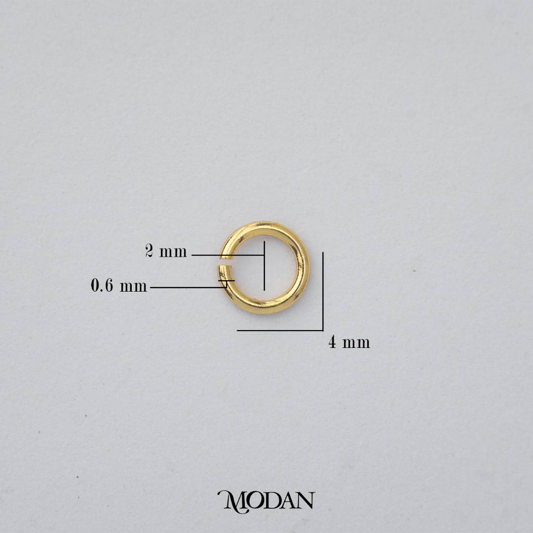 (10 pcs) (4mm) Jump Ring O DIY Pengait Elips Hypoallergenic Gold Filled