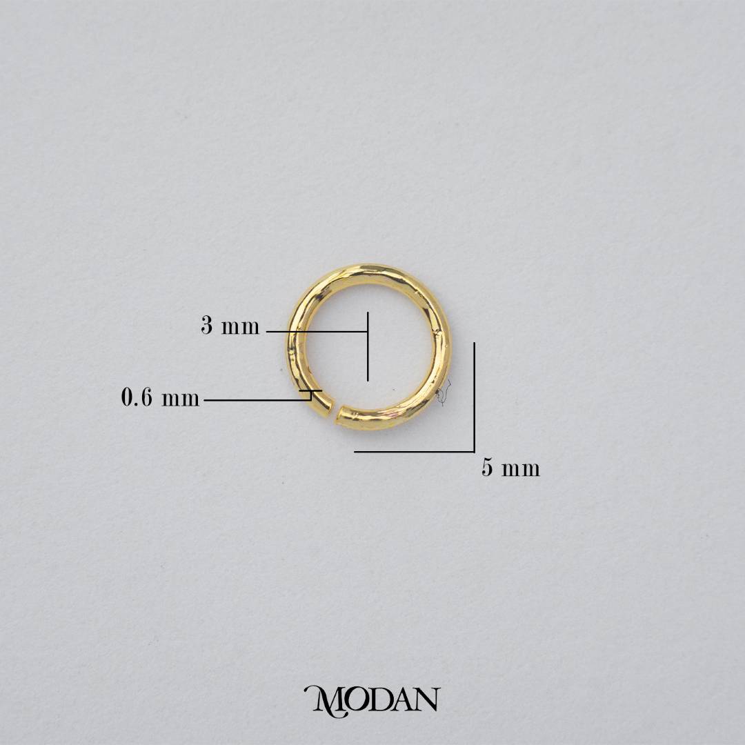 (10 pcs) (5mm) Jump Ring O DIY Pengait Elips Hypoallergenic Gold Filled