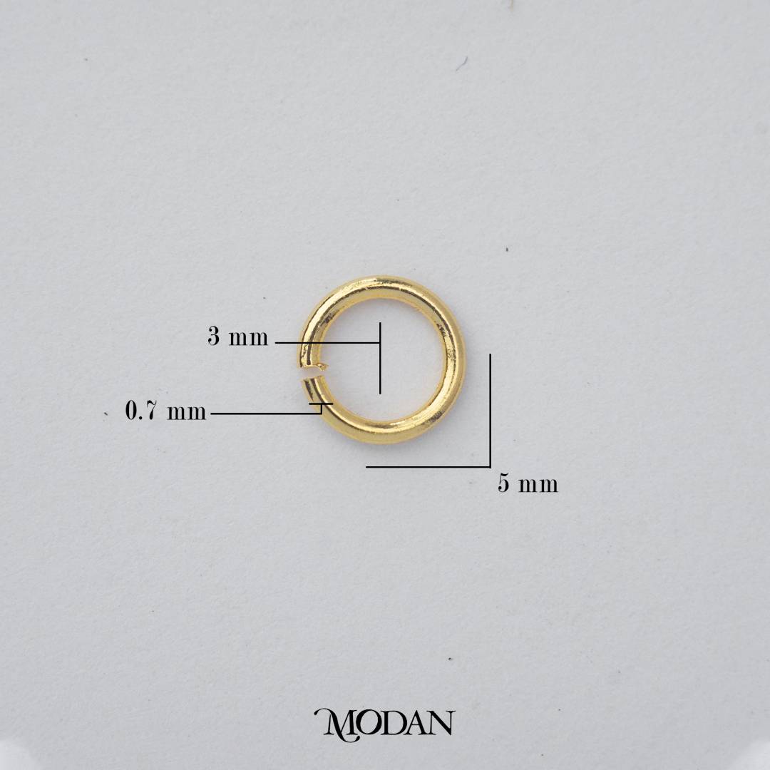 (10 pcs) (5mm) Jump Ring O DIY Pengait Elips Hypoallergenic Gold Filled