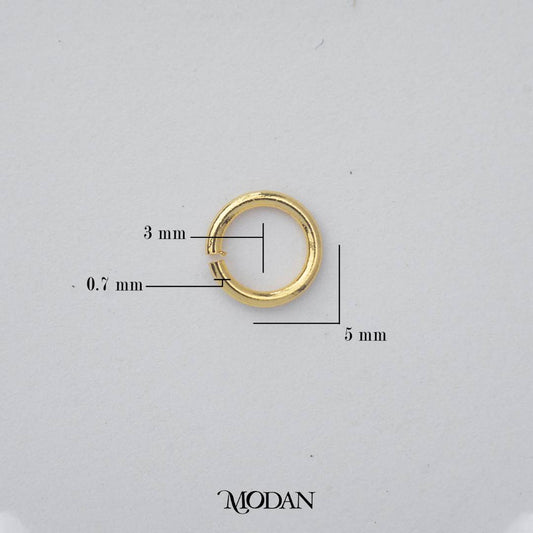(10 pcs) (5mm) Jump Ring O DIY Pengait Elips Hypoallergenic Gold Filled