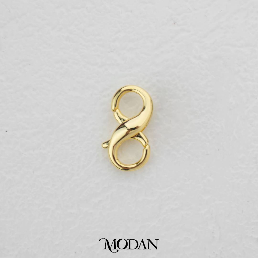 (18mm) Infinity Double Lobster Clasps DIY Pengait Kalung / Gelang Hypoallergenic Gold Filled