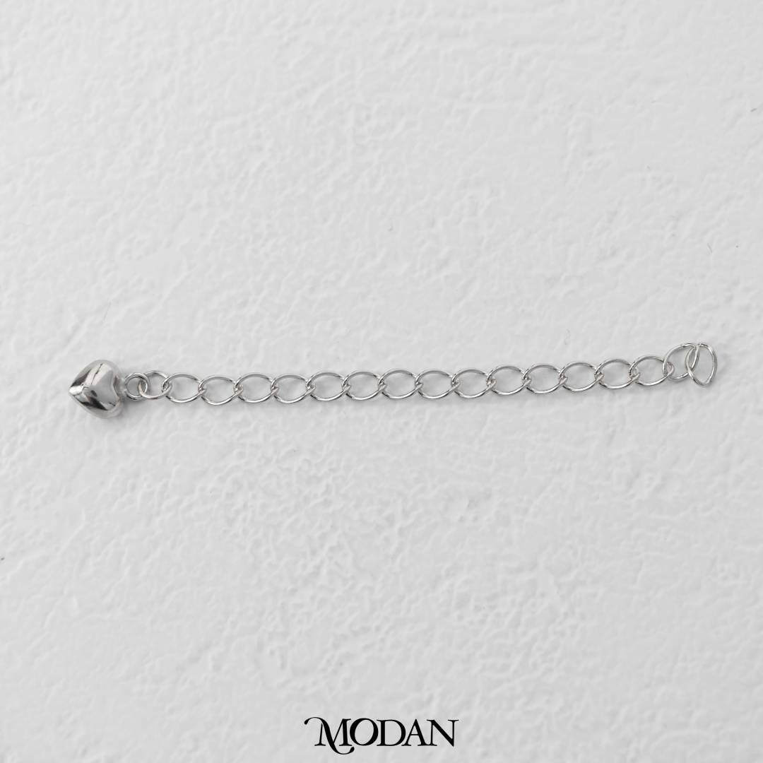 Extender Love Heart DIY Tambahan Gelang/Kalung Silver Bentuk Hati Cinta Hypoallergenic S925 Sterling Silver