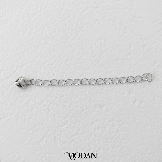 Extender Love Heart DIY Tambahan Gelang/Kalung Silver Bentuk Hati Cinta Hypoallergenic S925 Sterling Silver