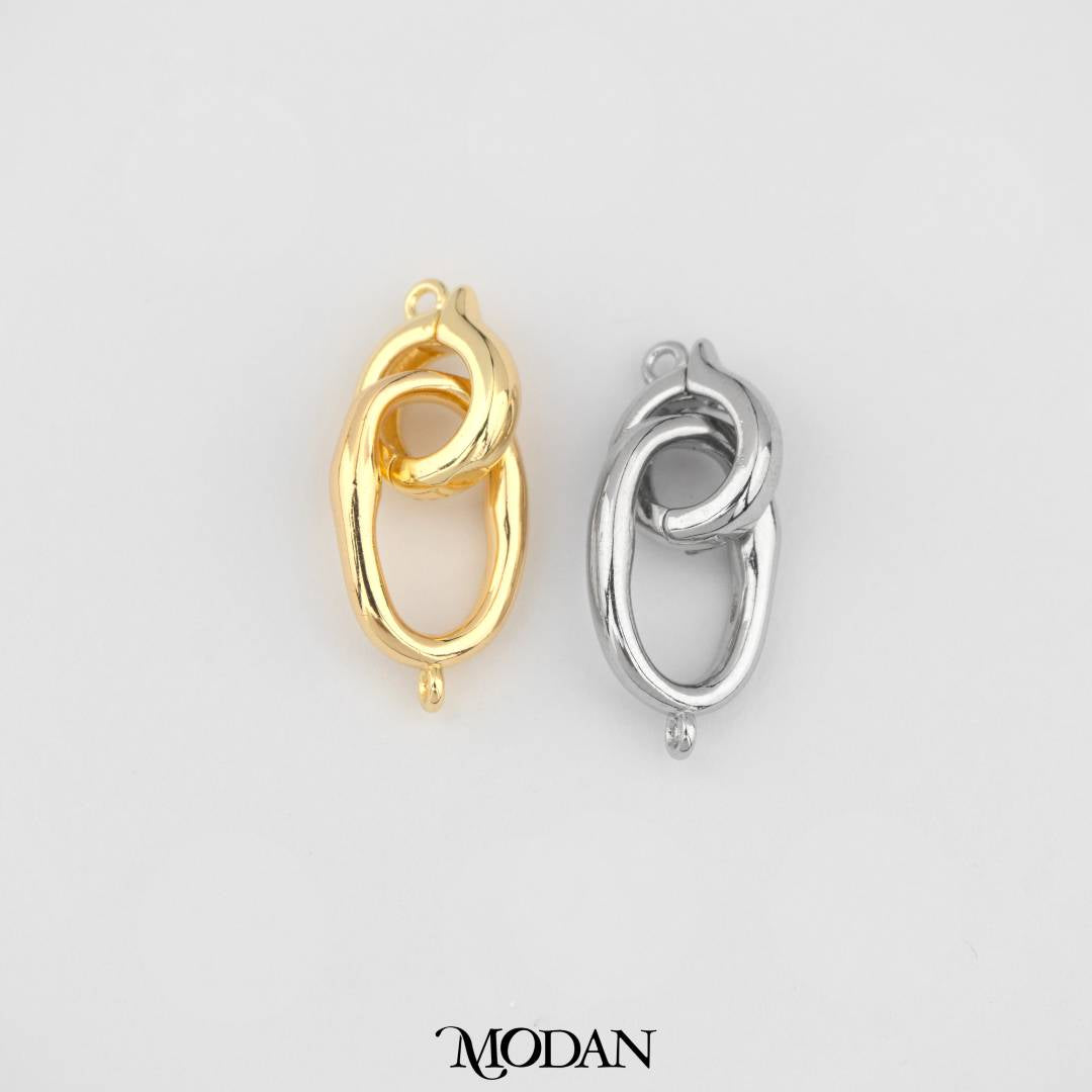 Oval Snap Latch Findings Clasp in Gold and Silver DIY Buka Tutup Pengait Kalung Hypoallergenic Gold Filled