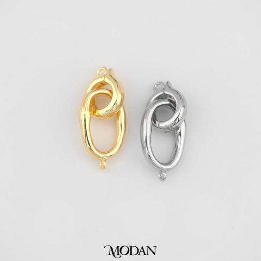 Oval Snap Latch Findings Clasp in Gold and Silver DIY Buka Tutup Pengait Kalung Hypoallergenic Gold Filled