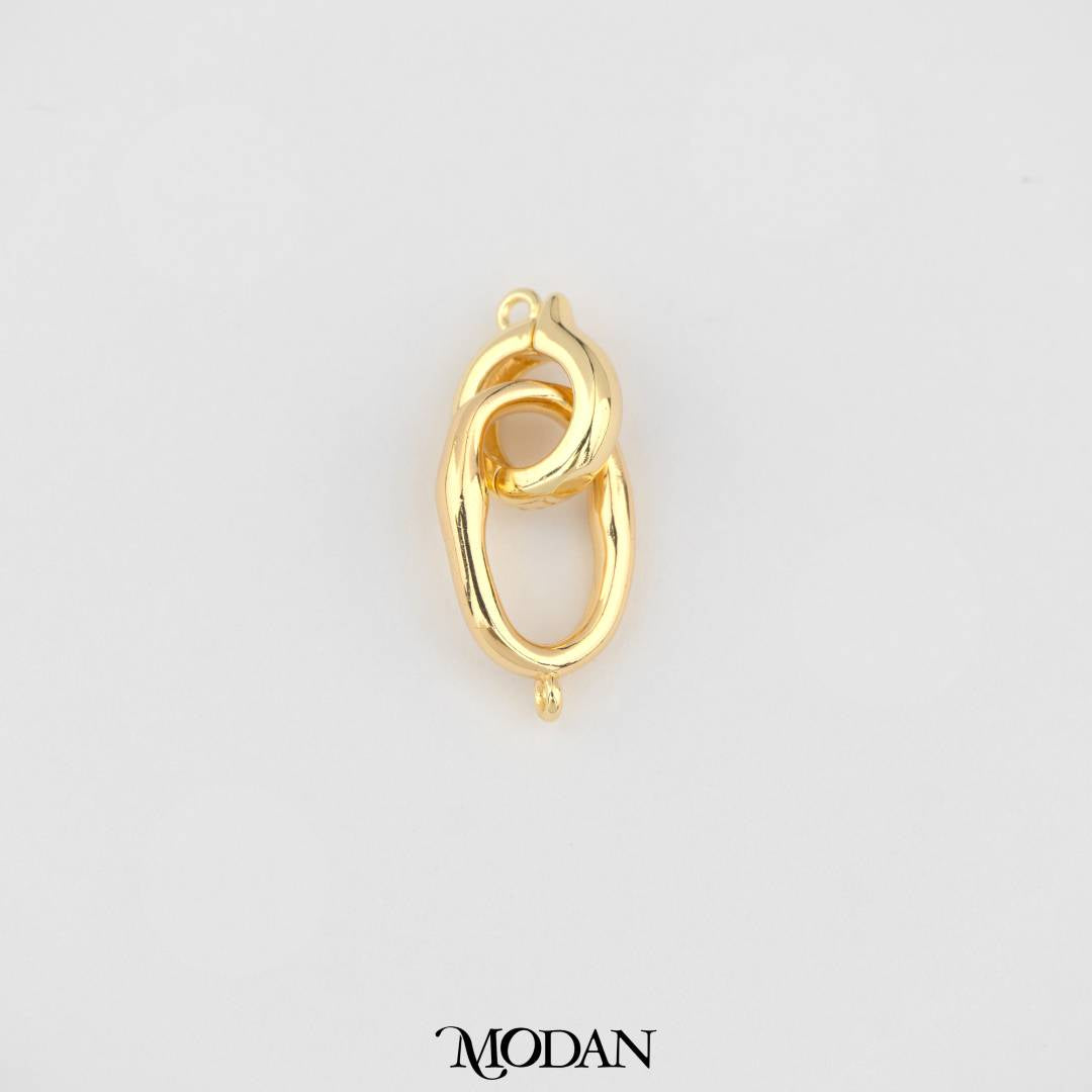 Oval Snap Latch Findings Clasp in Gold and Silver DIY Buka Tutup Pengait Kalung Hypoallergenic Gold Filled