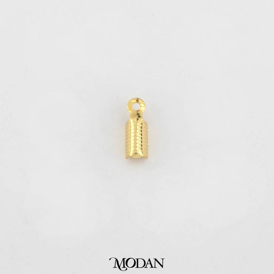 Textured Cord Tip DIY Penjepit Rantai/Tali Hypoallergenic Gold Filled