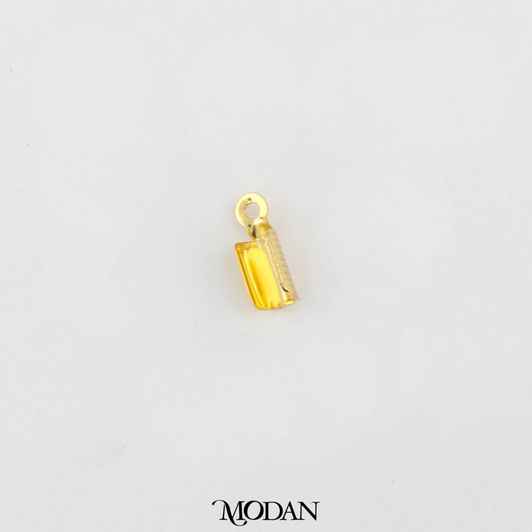 Textured Cord Tip DIY Penjepit Rantai/Tali Hypoallergenic Gold Filled