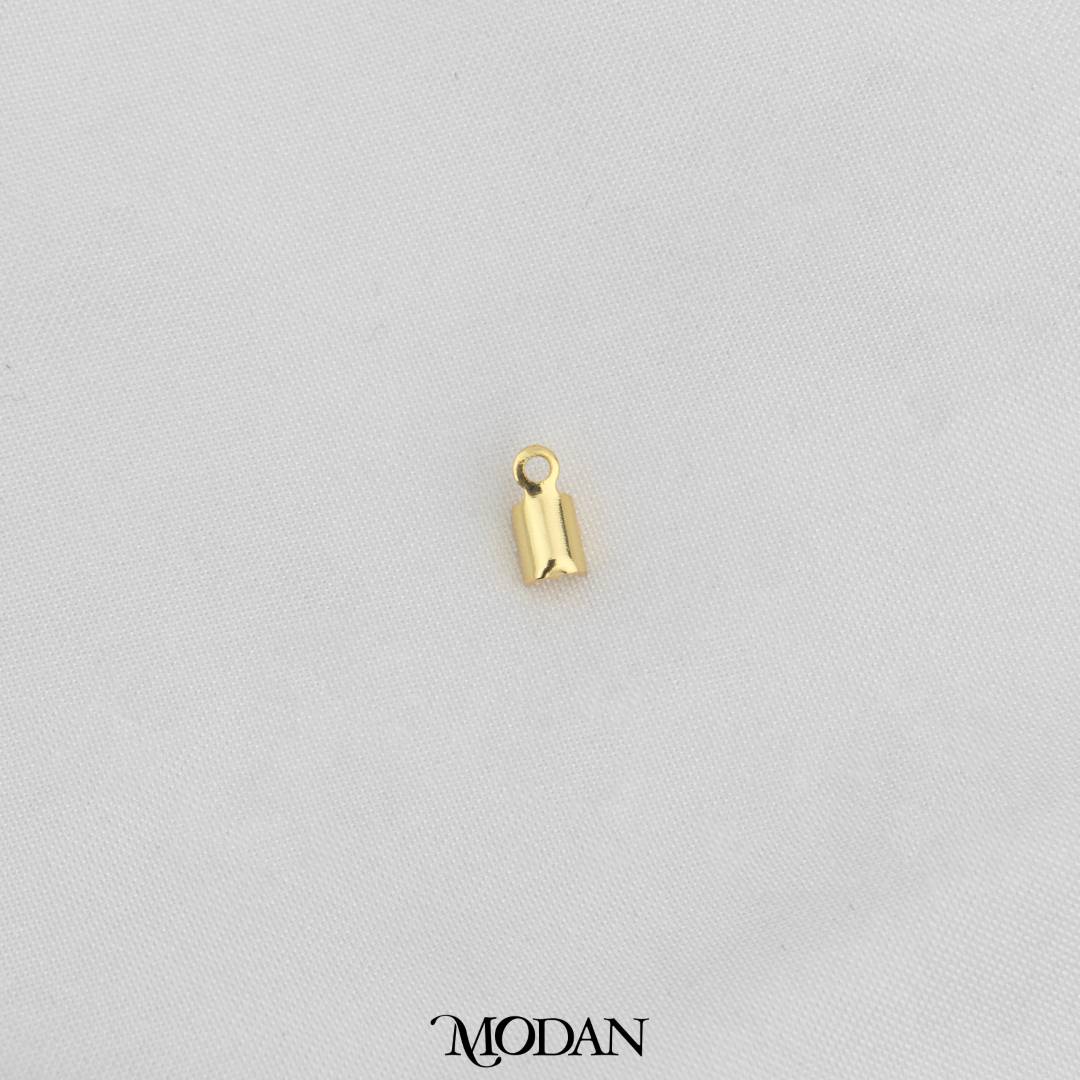 7mm Plain Cord Tip DIY Penjepit Rantai/Tali Hypoallergenic Gold Filled