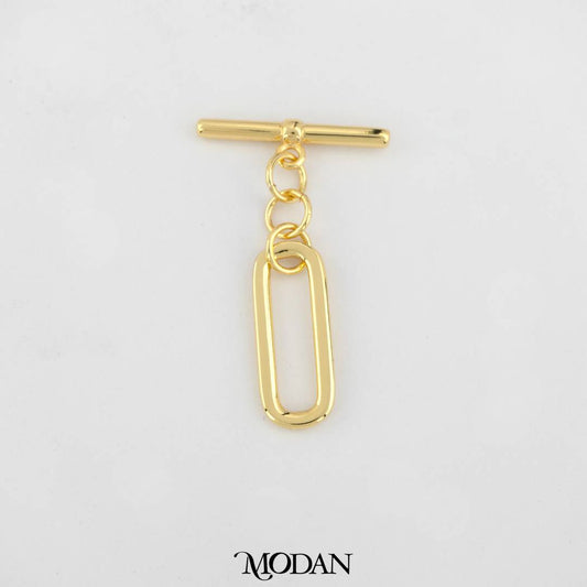 16K Rectangular Toggle Clasp DIY Pengait Kalung/Gelang Hypoallergenic Gold Filled
