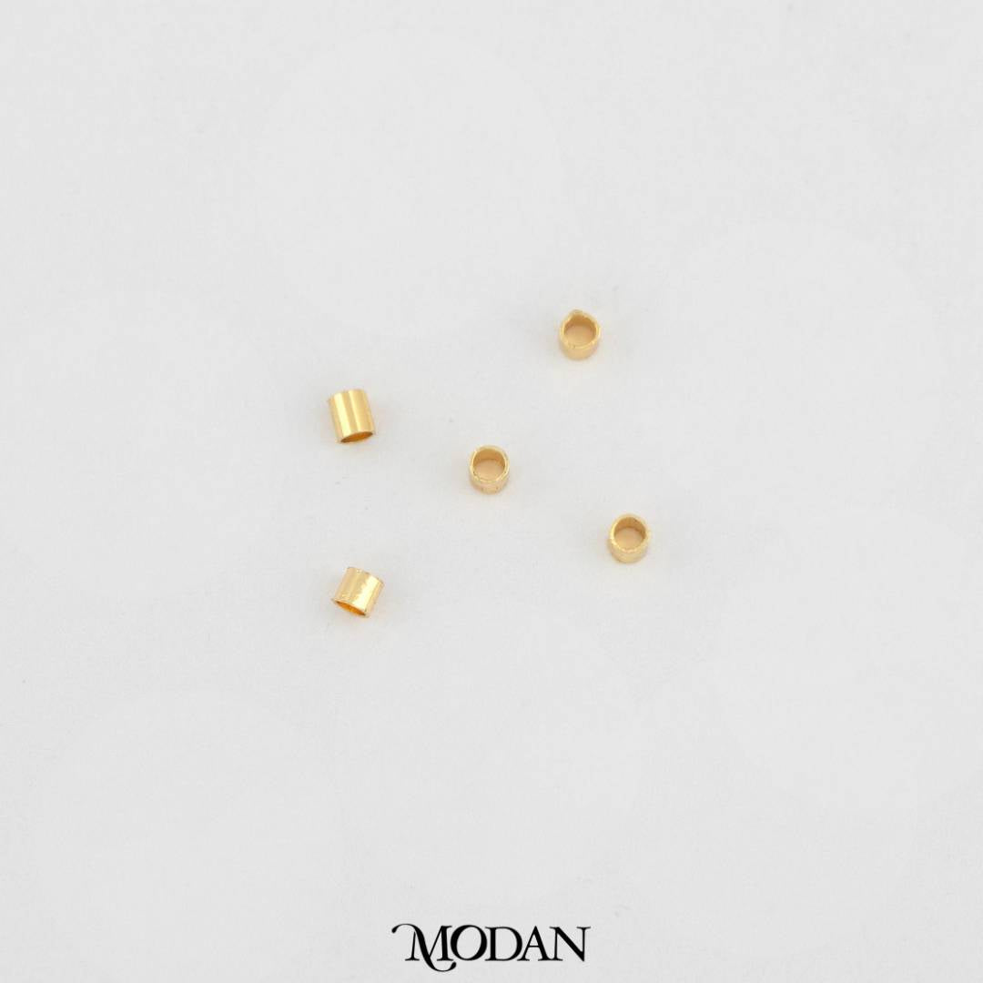 (20pcs) 1mm Crimp Tube Beads DIY Stopper Merica Tabung Hypoallergenic Gold Filled
