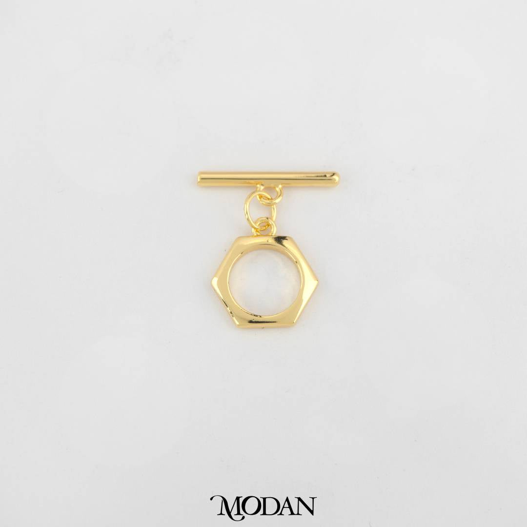 Hexagonal Toggle Clasp DIY Pengait Kalung/Gelang Hypoallergenic Gold Filled