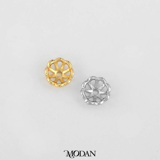 (10pcs) (7.5mm) Flower Beads Cap Cup DIY Topi Cangkang Manik Hypoallergenic Gold Filled