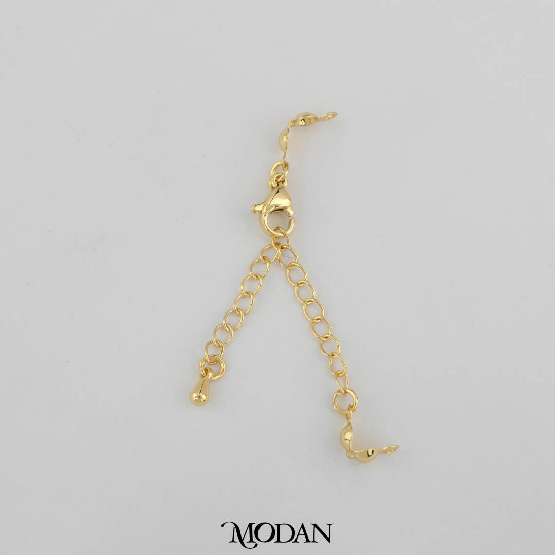 5cm Extender Chain With Crimp Beads Knot DIY Rantai Tambahan dan Kodokan Kalung/Gelang Hypoallergenic Gold Filled