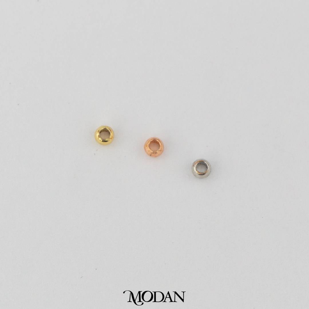 (50pcs) 2mm Colorful Round Spacer Beads DIY Pembatas Manik Gelang/Kalung Hypoallergenic Gold Filled