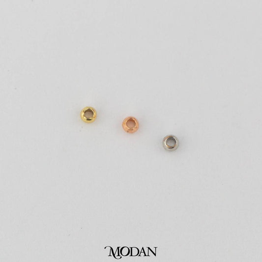 (50pcs) 2mm Colorful Round Spacer Beads DIY Pembatas Manik Gelang/Kalung Hypoallergenic Gold Filled