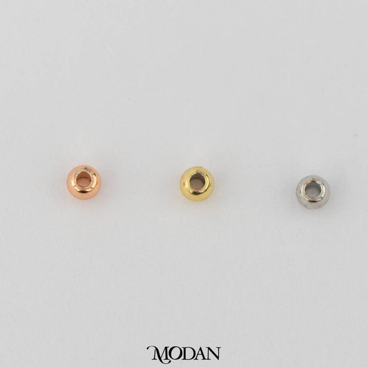 (50pcs) 3mm Colorful Round Spacer Beads DIY Pembatas Manik Gelang/Kalung Hypoallergenic Gold Filled