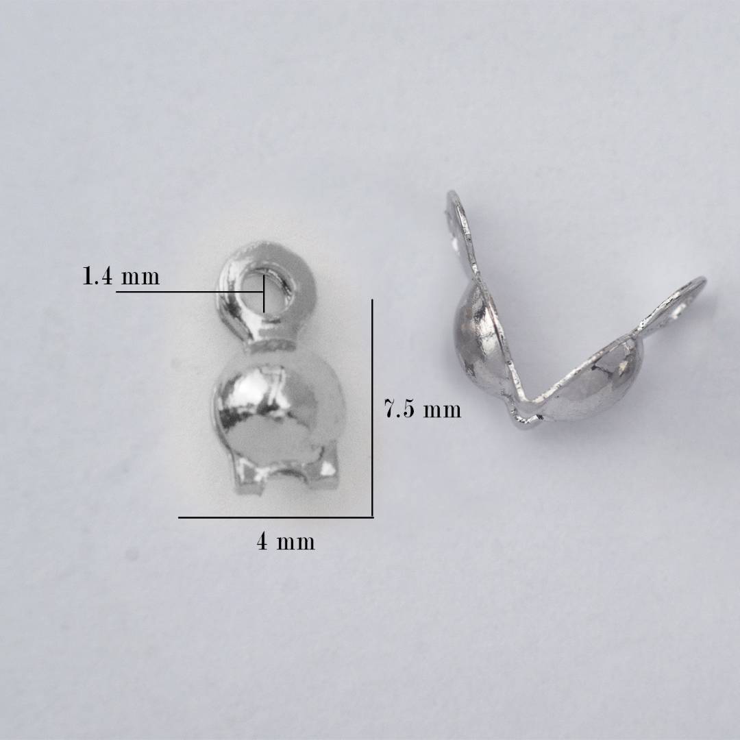 (5 pcs) 4mm Crimp Beads Knot Cover DIY Necklace Closure Kodokan Jepit Untuk Gelang/Kalung Hypoallergenic Gold Filled
