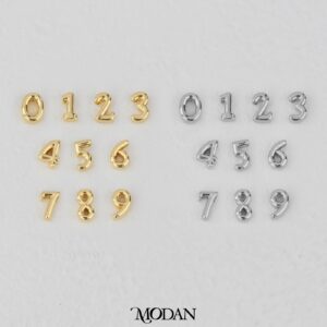 Mini Numbers Beads Charm