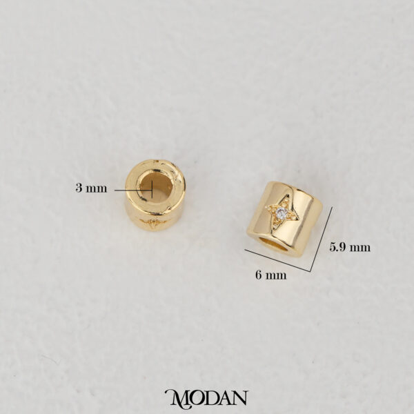 Size of Minimalist Star Tube Beads