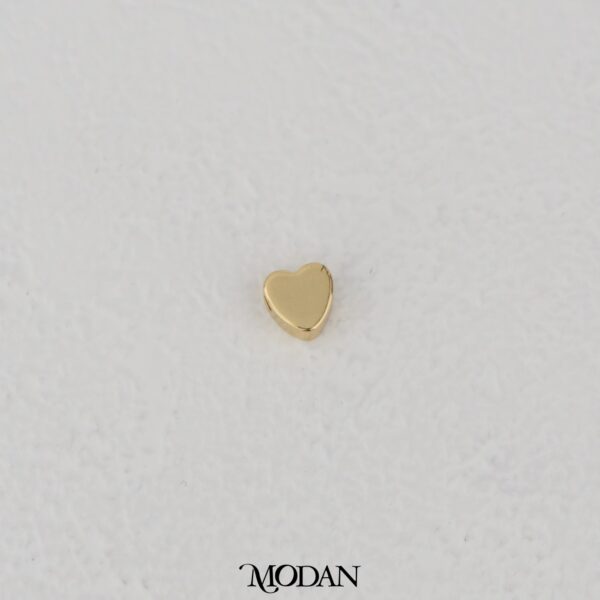 Tiny Plain Love Heart Bead Charm