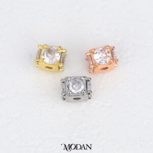 Mini Sparkling Cube Beads Charm