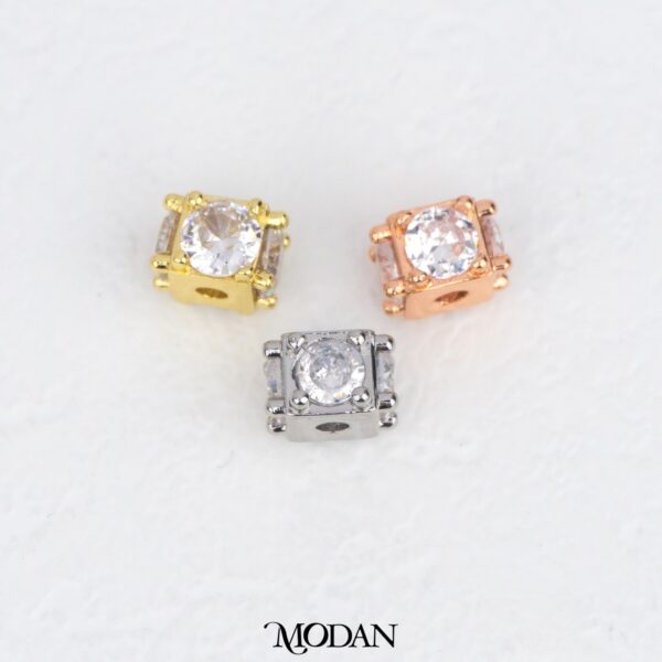 Mini Sparkling Cube Beads Charm