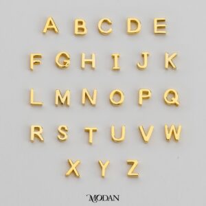 A-Z Alphabet Initial Plain Bead Charm