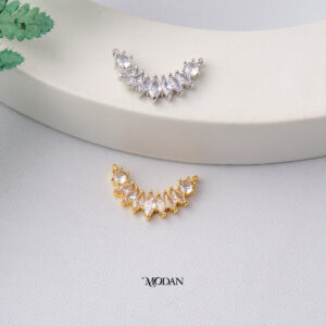 Sparkling Bridal Marquise Curved Connector for Wedding - Liontin Sambung/Konektor Elegan untuk Gelang/Kalung Pesta 