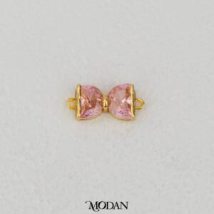 Pink Bow Coquette Connector - Liontin Sambung/Konektor Bentuk Pita Lucu untuk Gelang/Kalung