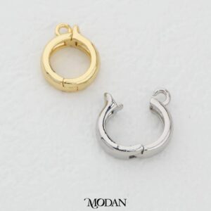 Round Clasp Open Lock Pengait Buka Tutup Kalung Gelang For DIY Jewelry Accessories Making