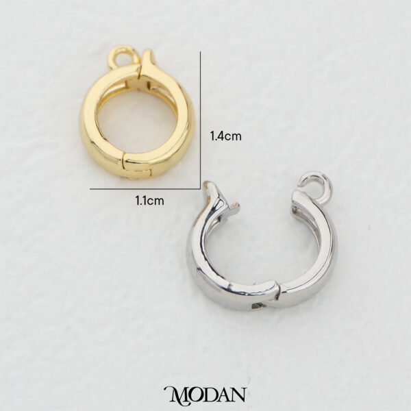 Round Clasp Open Lock Pengait Buka Tutup Kalung Gelang For DIY Jewelry Accessories Making